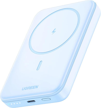 Magsafe Power Bank 10000Mah Wireless Portable Charger 20W PD Fast Charging Magnetic Battery Pack Powerbank Compatible with Iphone 16 Pro Max/15 Plus/14/13/12 Series, Blue