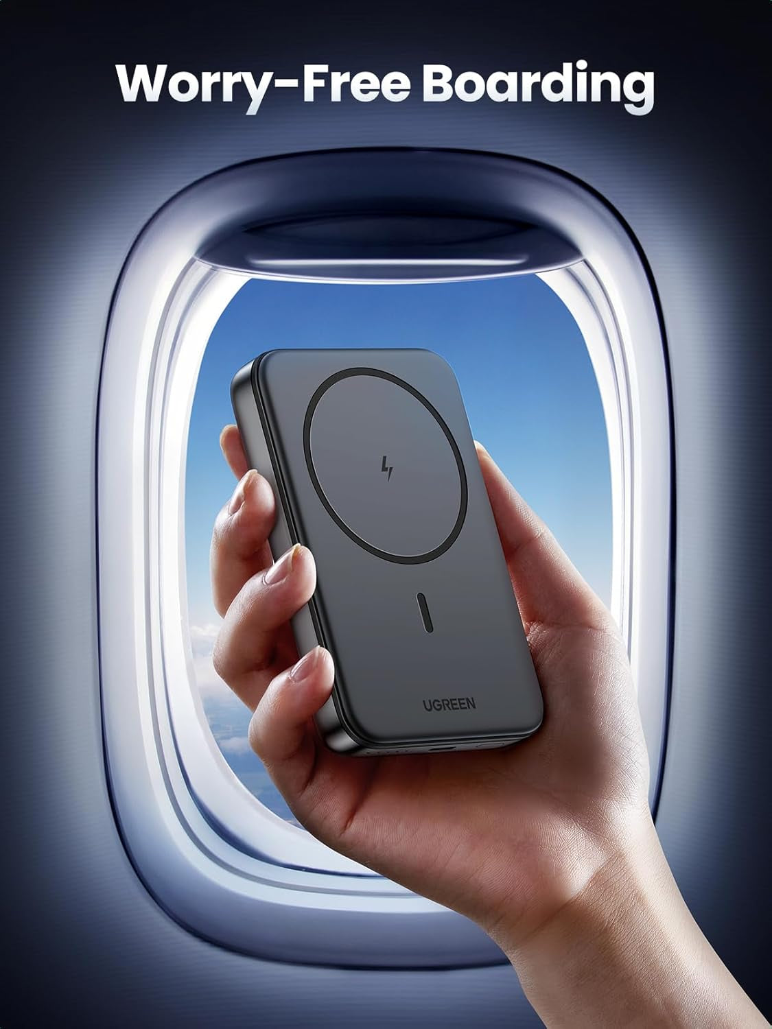 Magsafe Power Bank 10000Mah Wireless Portable Charger 20W PD Fast Charging Magnetic Battery Pack Powerbank Compatible with Iphone 16 Pro Max/15 Plus/14/13/12 Series, Black