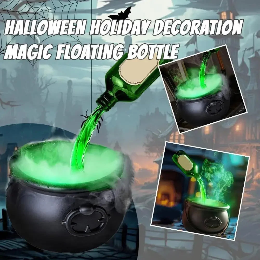 Halloween Witchcauldron with LED Light & Fog Mist Maker Skeleton Decor for Spooky Hocus Pocus Party, Home, Halloween Party